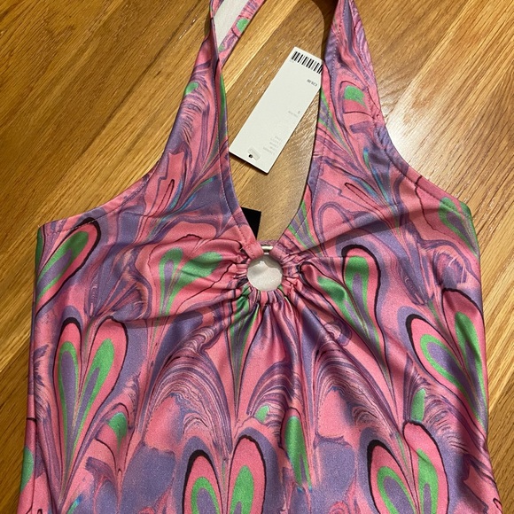 URBAN OUTFITTERS | pink marble halter top - Picture 4 of 5